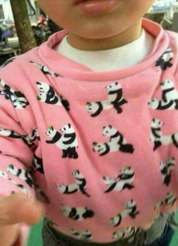 儿童不宜的服装 “色色熊猫”女童装令人害羞被吐槽