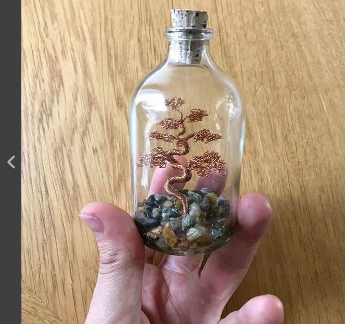 瓶中铁丝树 艺术家巧手创意令人不可思议