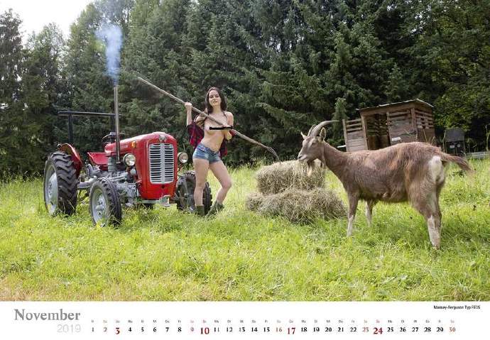 让人妄想的画面《女农夫＆修车妹的诱惑》摄影师「Frank Lutzeback」推出性感裸月历