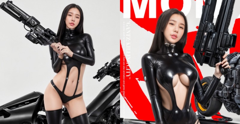 美乳女神化身《GANTZ 殺戮都市》下平玲花　緊繃皮衣撐到極限